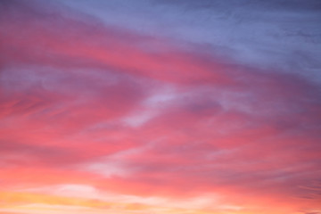 Bright orange and yellow colors sunset sky