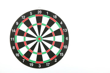 Obraz premium dart board on white background with copy space
