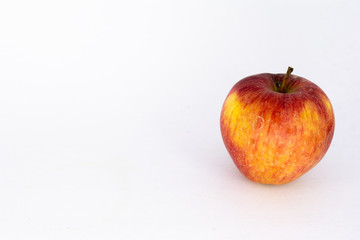 Isolated red apple on white background