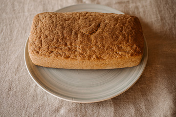 Rustic homemade baked bread. Organic and healthy food.  