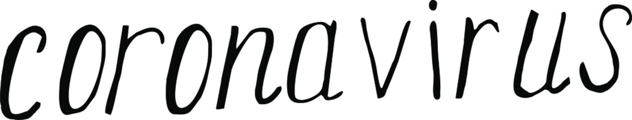 the word coronavirus is written in large letters