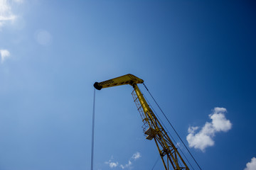 crane against blue sky