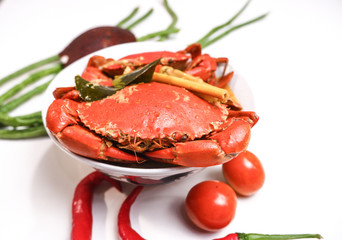Very delicious spicy crab soup