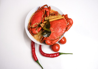 Very delicious spicy crab soup