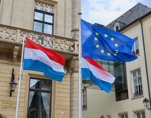 EU and Luxembourg flags