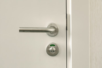 the front door with a door handle