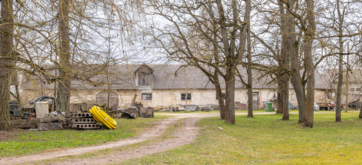 old farm style building estonia europe