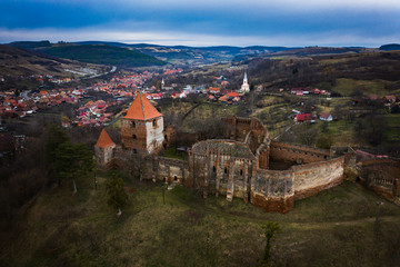 Fototapeta na wymiar Slimnic fortress in Transylvania, Romania