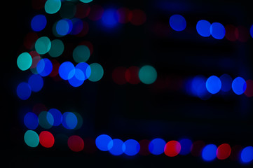 Abstract bokeh background of colorful lights