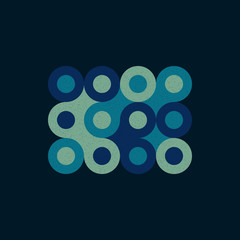 Colour Dots Universe Logo art design illustration