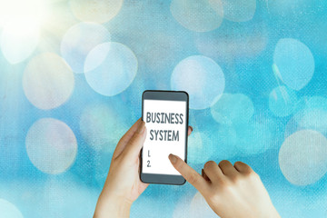 Handwriting text Business System. Conceptual photo A method of analyzing the information of organizations © A