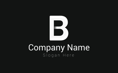 Letter B Logo Design. Creative letter B vector icon with business card template.