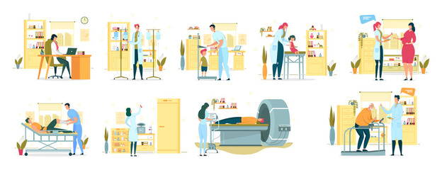 Daily Work Different Specialization Hospital Stuff