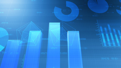 Business Economy Data Graph finance Chart Bar Growth Success 3D illustration background
