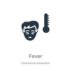 Fever icon vector. Trendy flat fever icon from Coronavirus Prevention collection isolated on white background. Vector illustration can be used for web and mobile graphic design, logo, eps10