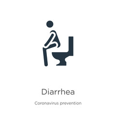 Fototapeta premium Diarrhea icon vector. Trendy flat diarrhea icon from Coronavirus Prevention collection isolated on white background. Vector illustration can be used for web and mobile graphic design, logo, eps10