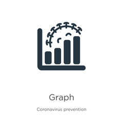 Graph icon vector. Trendy flat graph icon from Coronavirus Prevention collection isolated on white background. Vector illustration can be used for web and mobile graphic design, logo, eps10