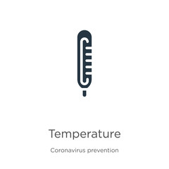 Temperature icon vector. Trendy flat temperature icon from Coronavirus Prevention collection isolated on white background. Vector illustration can be used for web and mobile graphic design, logo,