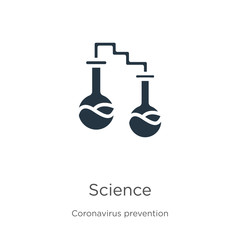 Science icon vector. Trendy flat science icon from Coronavirus Prevention collection isolated on white background. Vector illustration can be used for web and mobile graphic design, logo, eps10