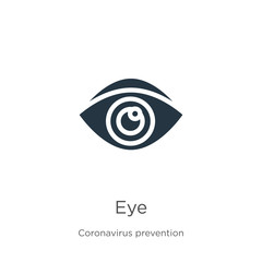 Eye icon vector. Trendy flat eye icon from Coronavirus Prevention collection isolated on white background. Vector illustration can be used for web and mobile graphic design, logo, eps10
