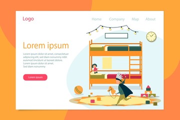 Happy Kid in Indian Suit Play at Home Landing Page