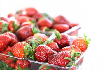 Strawberries Freshly Harvested. Fresh fruit, strawberry red. Strawberries background. Food background. Fresh organic berries macro. Fruit background.