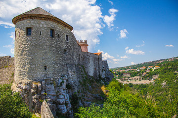 Obraz premium Trsat castle surrounded by nature in Rijeka, Croatia