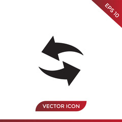 Refresh vector icon in modern design style for web site and mobile app