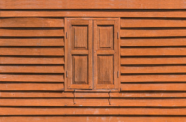 Wooden window of a house.