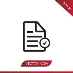 Check list vector icon. Checked symbol. Approve pictogram in modern design style for web site and mobile app