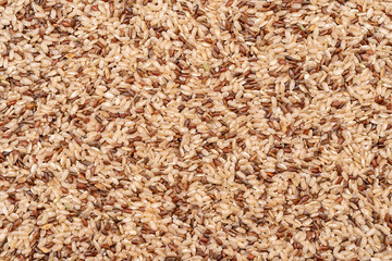 rice grains. pattern from Fig. brown and white rice are mixed together. the view from the top