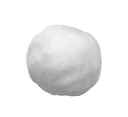 White Snowball isolated on white background.