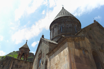 Fototapeta na wymiar Church temple Geghard in Armenia