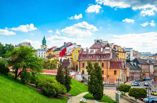 Beatiful panorama of city Lublin, Poland, Europe © Olena Zn