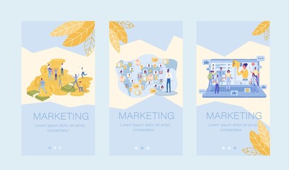 Marketing Literacy Growth Mobile Application Set