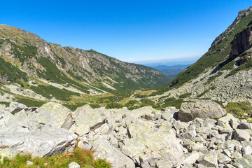 Landscape from hiking trail for Malyovitsa peak, Rila Mountain