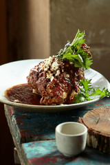 ham hock knuckle eisbein roasted called Codillo