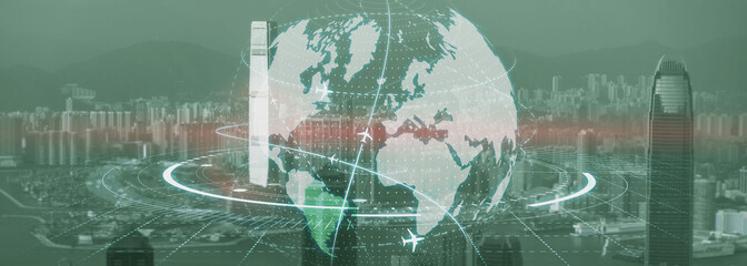 Globe Earth Flight Communication internation business global.