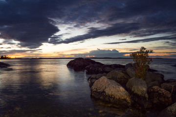 sunset over the sea