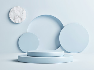 Mockup podium for product presentation, winner podium, 3d render, 3d illustration