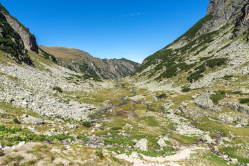 Landscape from hiking trail for Malyovitsa peak, Rila Mountain