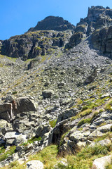 Landscape from hiking trail for Malyovitsa peak, Rila Mountain