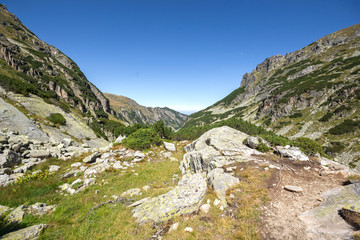 Landscape from hiking trail for Malyovitsa peak, Rila Mountain