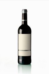 Red Wine Bottle white White Label