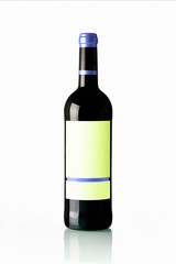 Red Wine Bottle white White Label
