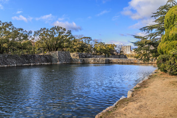 Fototapeta na wymiar 冬の広島城の風景