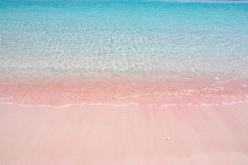 Fototapeta na wymiar Pink beach island, way to Komodo Island, Indonesia