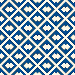 Diamond grid seamless pattern. Ethnic, tribal surface print. Geometric ornament. Repeated rhombuses background