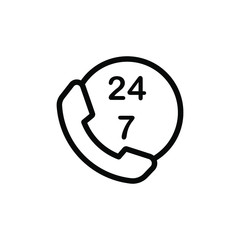 24/7 icon label tag template