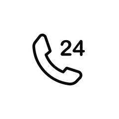 24/7 icon label tag template